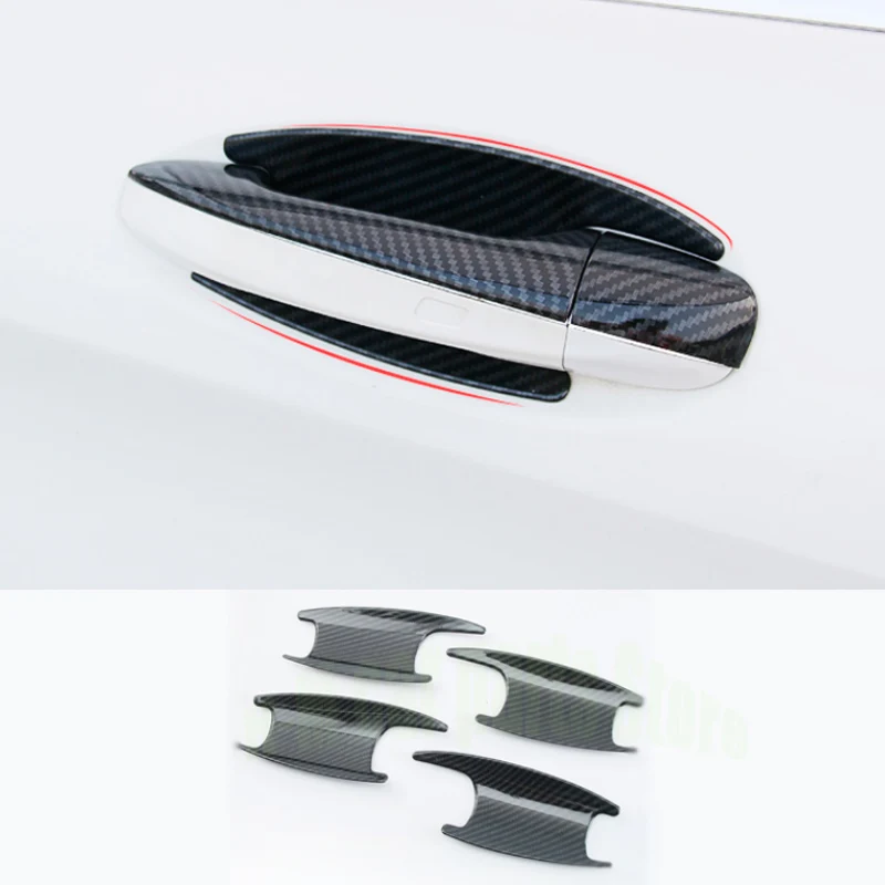 Auto ABS Chrome Exterior Door Handle Cover Trim Sticker for Mercedes Benz C Class W205 GLC X253 E Class W213 Car Accessories LHD