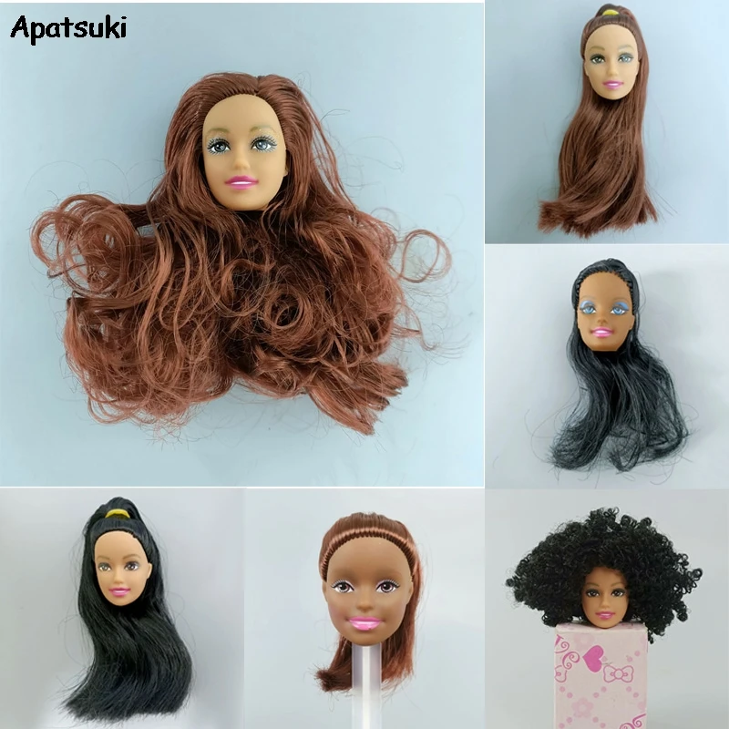 1pcs  Mix Style Doll Head with Hair for 1/6 BJD Doll Make Up Heads for 11.5\