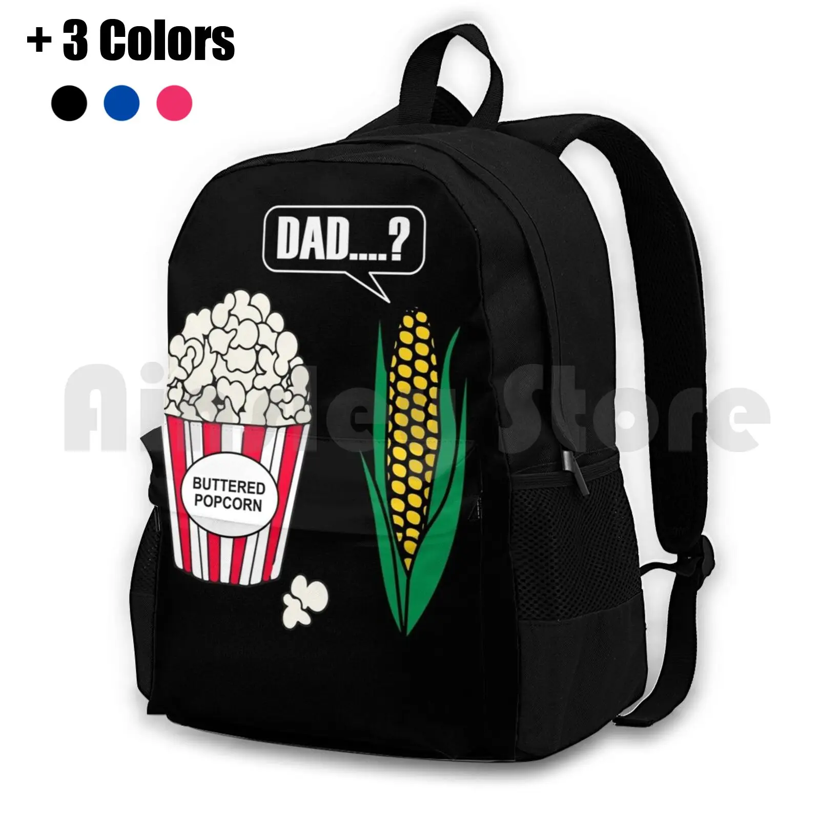 Funny Farm Food Corny Corn Popcorn Tshirt Funny Farm Food Shirt Corny Cob Farmer Popcorn Dad ? Gift Outdoor Hiking Backpack