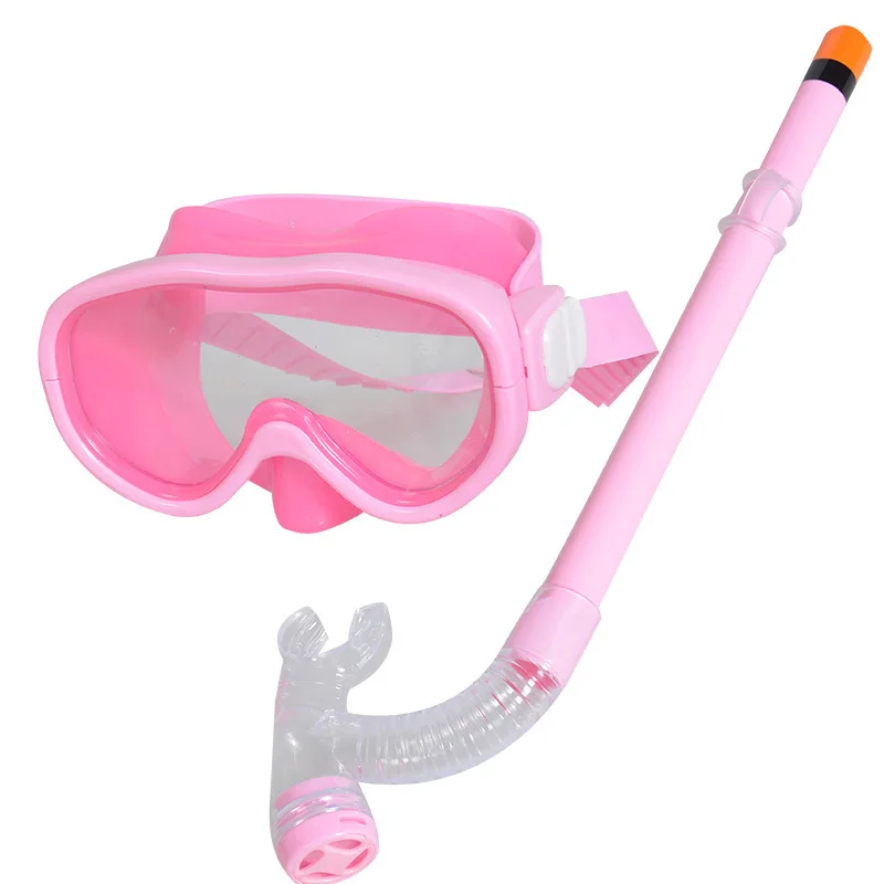 Boys and Girls Children Swimming Goggles Submersible Goggles Set Breathing Tube Semi-dry Snorkeling Diving Goggles with Snorkel