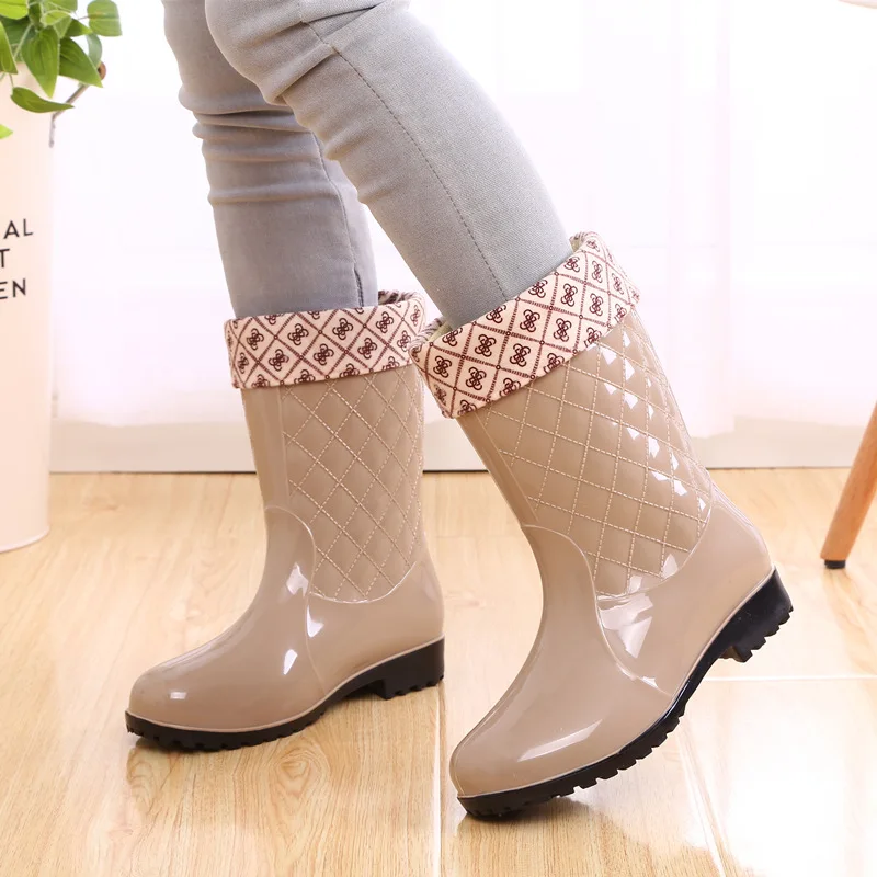 

Rain Boots Woman Water Shoes Women Slip On Keep Warm Non-Slip Boots Women Lluvia Boots Washing Shoe Rain Boots For Women d34