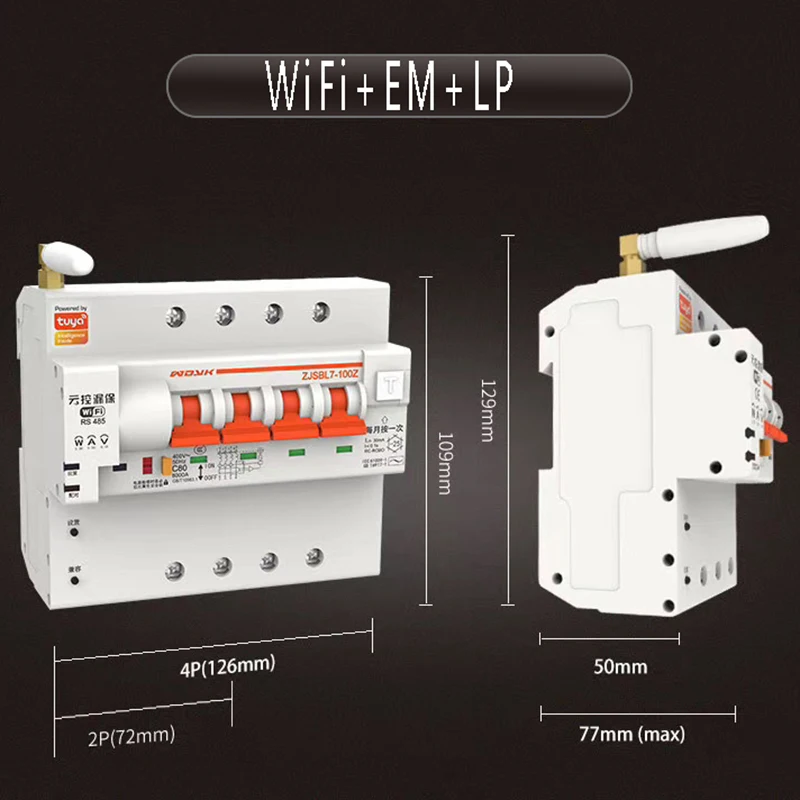 WiFi Intelligent Circuit Breaker With Energy Metering  And Leakage Protection