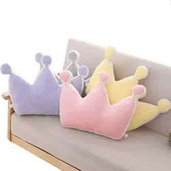 Miękka księżniczka korona poduszka wypchana poduszka do spania dziewczyna pokój Sofa Decor Rainbow Cloud Star celebrity Studio poduszka prezent dla niej