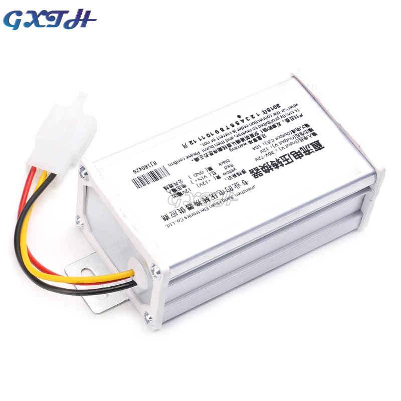 DC Voltage Converter Electric Bicycle Converter Transformer DC 36V 48V 72V 96V To 12V 10A