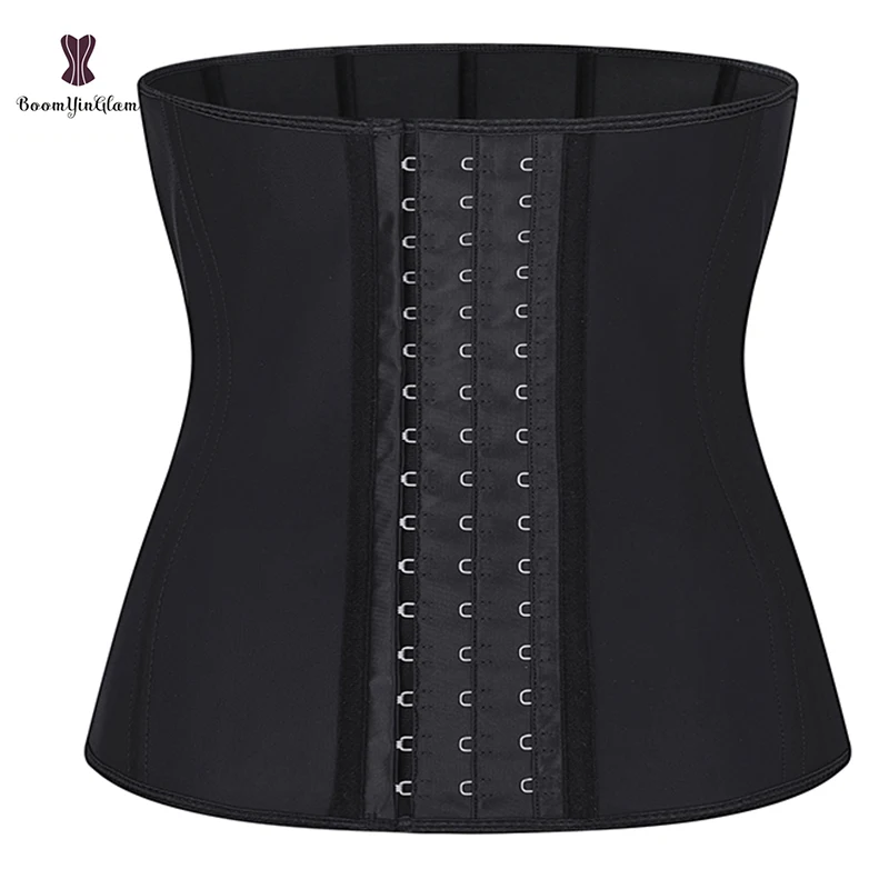 100% Latex 96% Cotton Material Women Fitness Outfit Waist Trainer Corset Workout Sport Girdle 9 Steel Bones Colombians Shaper