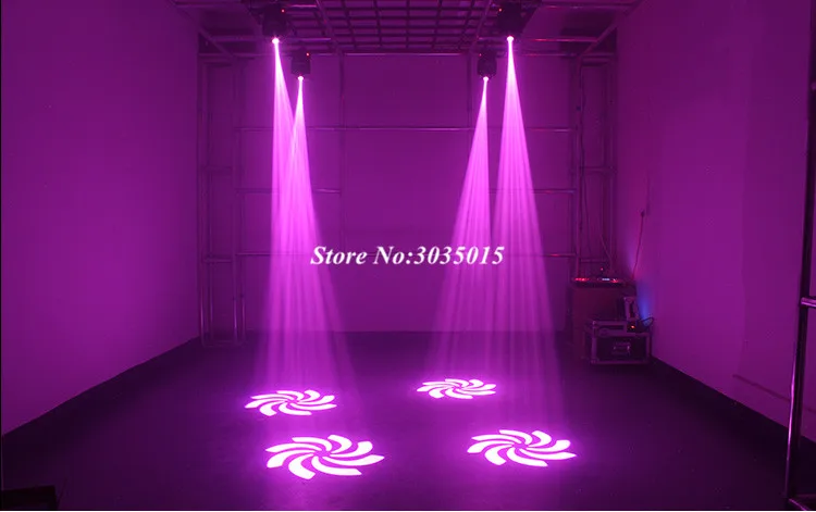 Flightcase packed 4pcs Spot 60W LED Moving Head Light With Gobos Plate Color Plate super bright 60W Mini Led Moving Head Lights