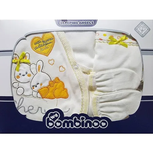 Webombinoo Bunny 5 Piece Organic Baby Hospital Outfit Set