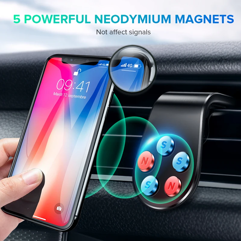 Magnetic Car Phone Holder 360 Rotation in-Car Air Vent Clip Cell Phone Mount Magnet Smartphones GPS Telefone Holder Stand