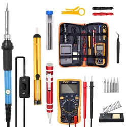 Adjustable Temperature Electric Soldering Iron kit 220V 110V 60W Welding Solder Rework Station Heat Pencil Repair Tools