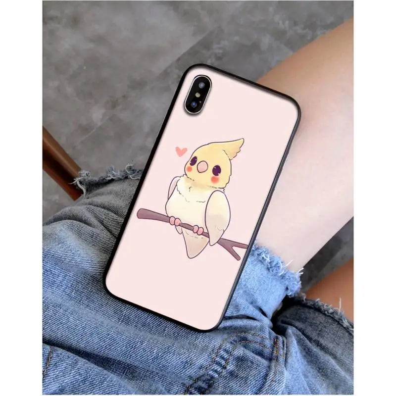 YNDFCNB cute animal Chubby Cockatiel phone Case cover for iphone 11 12 mini Pro Max X XS MAX 6 6s 7 8 plus 5 5S 5SE XR SE2020