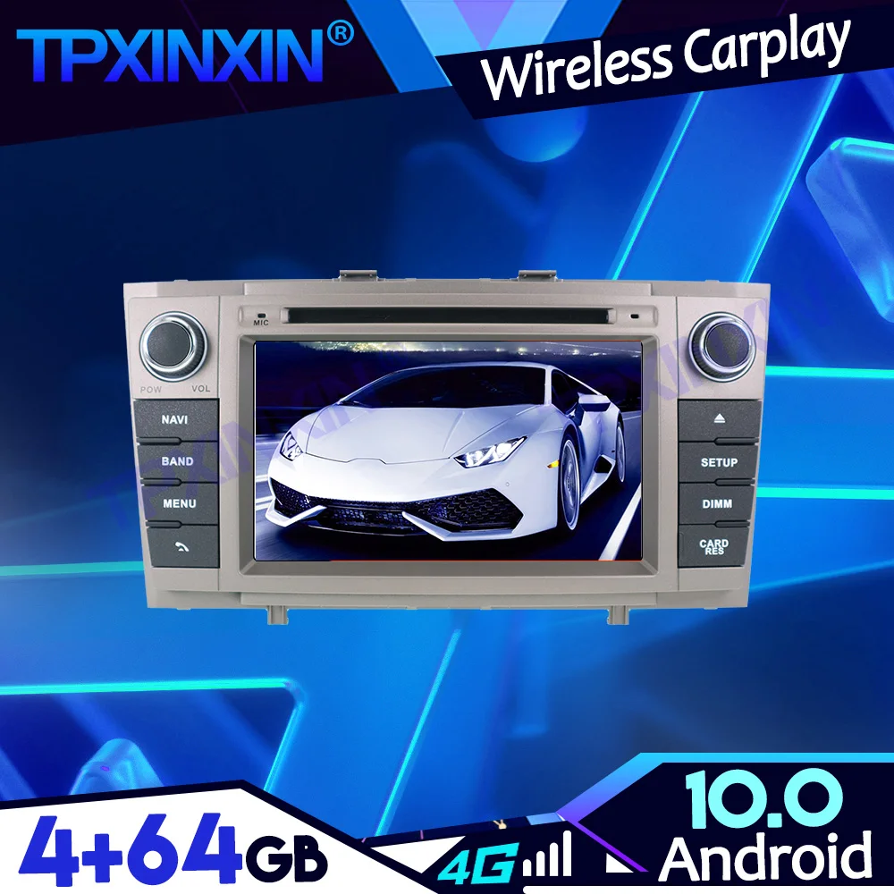 For Toyota Avensis T27 2009-2015 Android 10.0 4+64G PX6 IPS Carplay Tape Recoder Multimedia Player Head Unit Navi GPS Auto Radio