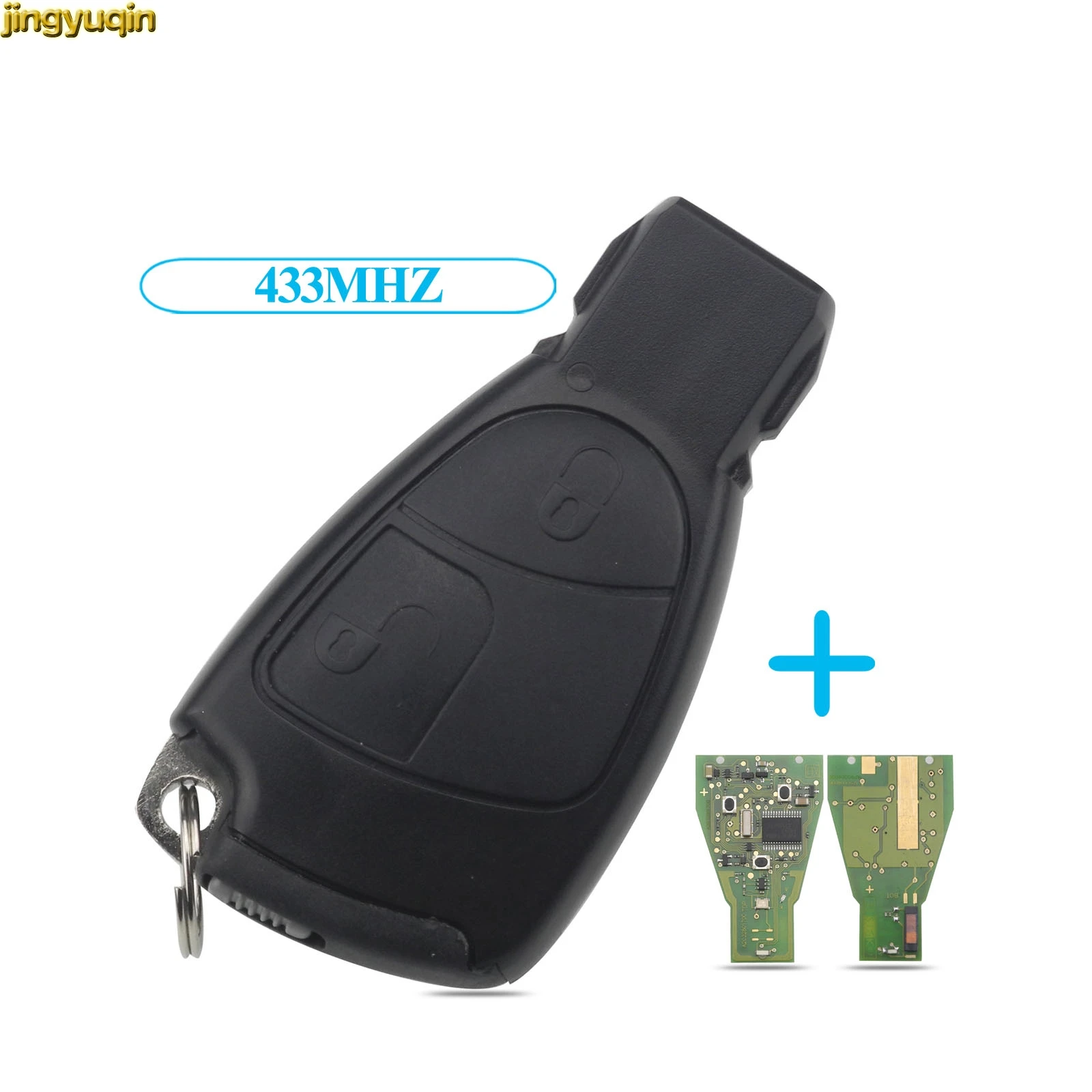 

Jingyuqin 2 Buttons Remote Smart Car Key FOB for Mercedes Benz B C E ML S CLK CL Car Key 433MHZ + Chip Circuit Board Accessories