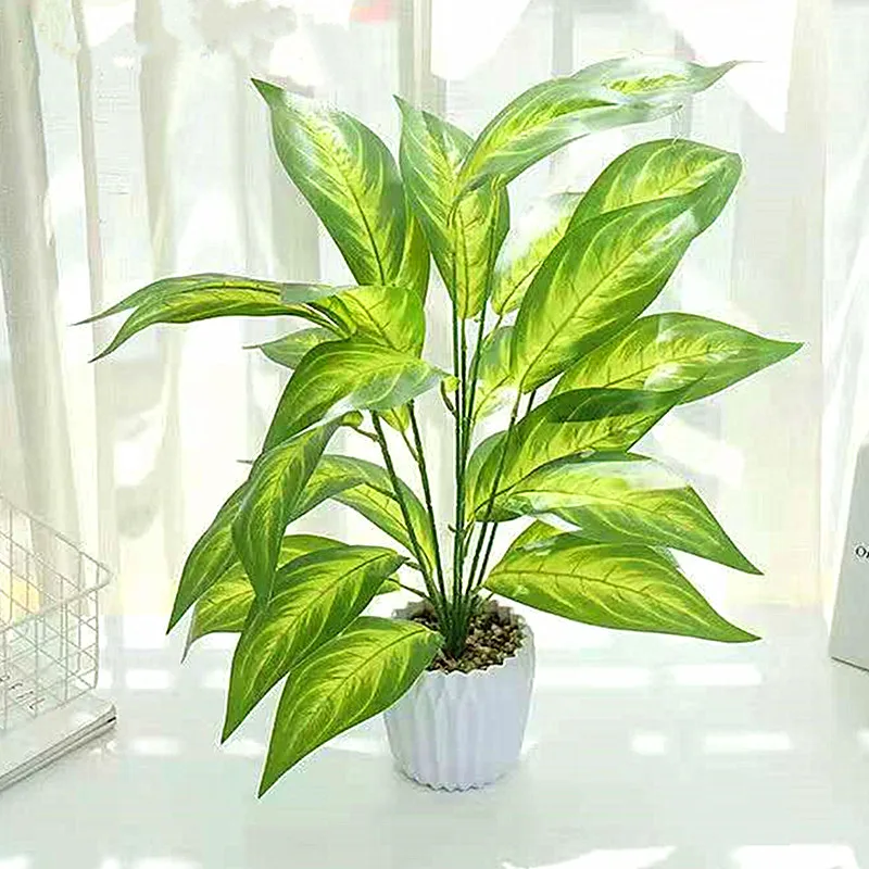 

72CM 26Leaves Artificial Desktop Fake Plants Plastic Multicolor Banyan Tree Indoor DIY Beaut Hotel New Year Home Decor Material