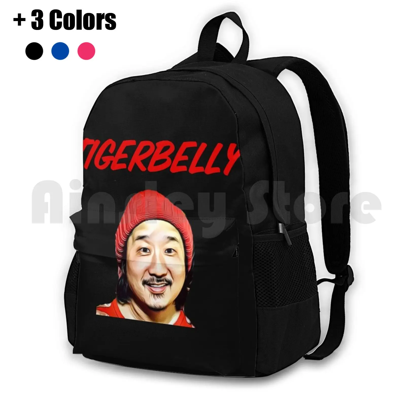 Tigerbelly-Bobby Lee-Art Outdoor Hiking Backpack Waterproof Camping Travel Bobby Lee Tigerbelly Tiger Belly Radio Podcast Tv