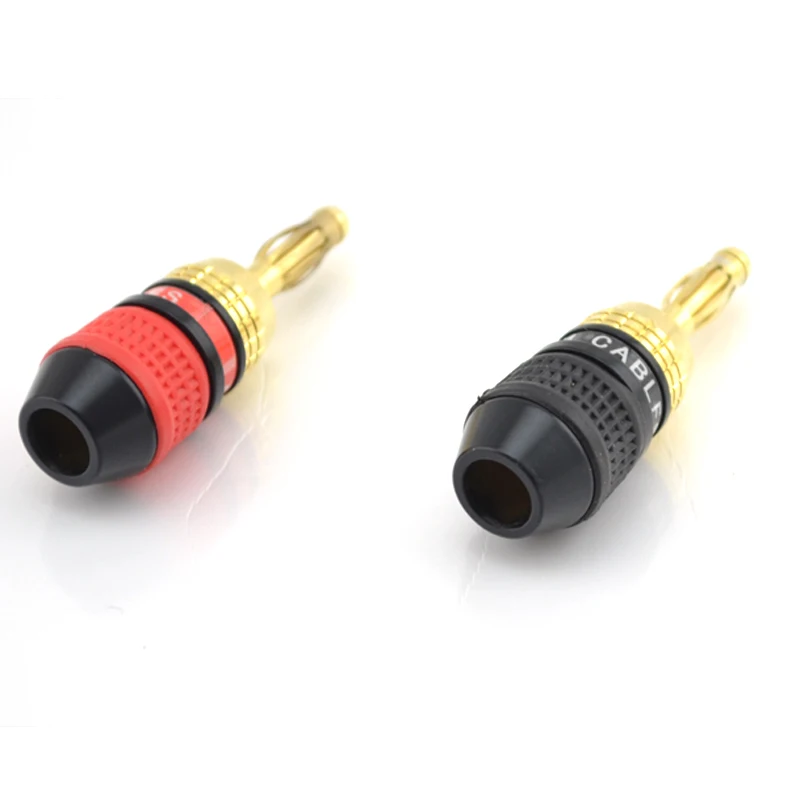 Preffair 24K placcato oro 4MM spina a banana adattatore per altoparlante vite connettori per altoparlanti connettori audio