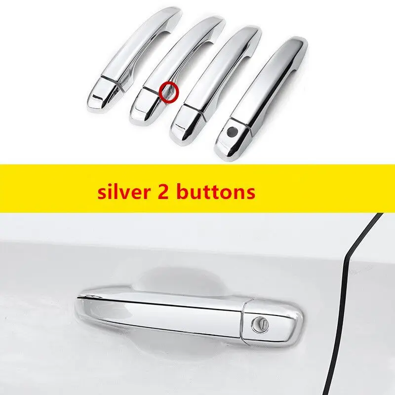 Carbon Fiber Chrome Car Side Door Handle Decor Cover Trim For Honda Accord 2018 2019 2020 2021  Styling Accessories