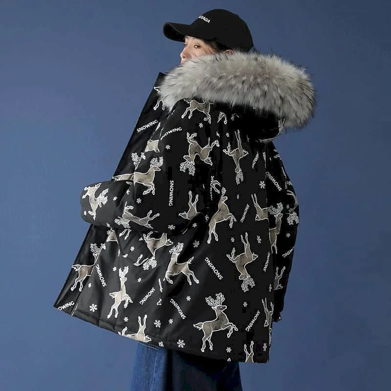 Abbigliamento donna collo di pelliccia cappotto di cotone donna giacca imbottita invernale coreana allentata oversize 2022 nuovi studenti in stile Hong Kong