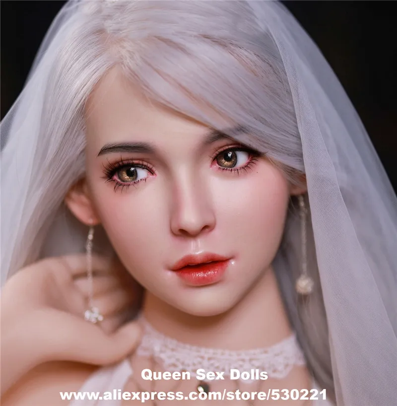 

NEW Implanted Eyebrow Real Silicone Sex Doll Heads For Japanese Sexy Dolls Adult Toy Fit 145cm To 175cm Full Size Dolls