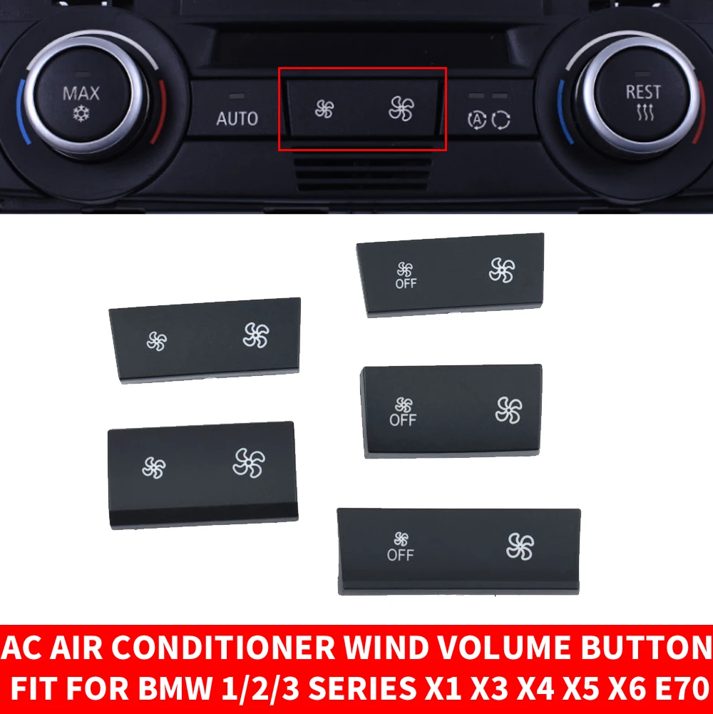 Car AC Wind Volume Air Conditioner Button Cover For BMW 1/2/3 Series X1 E84 E90 E91 E92 F20 F30 F35 X3 X4 F25 F26 X5 X6 E70 E71