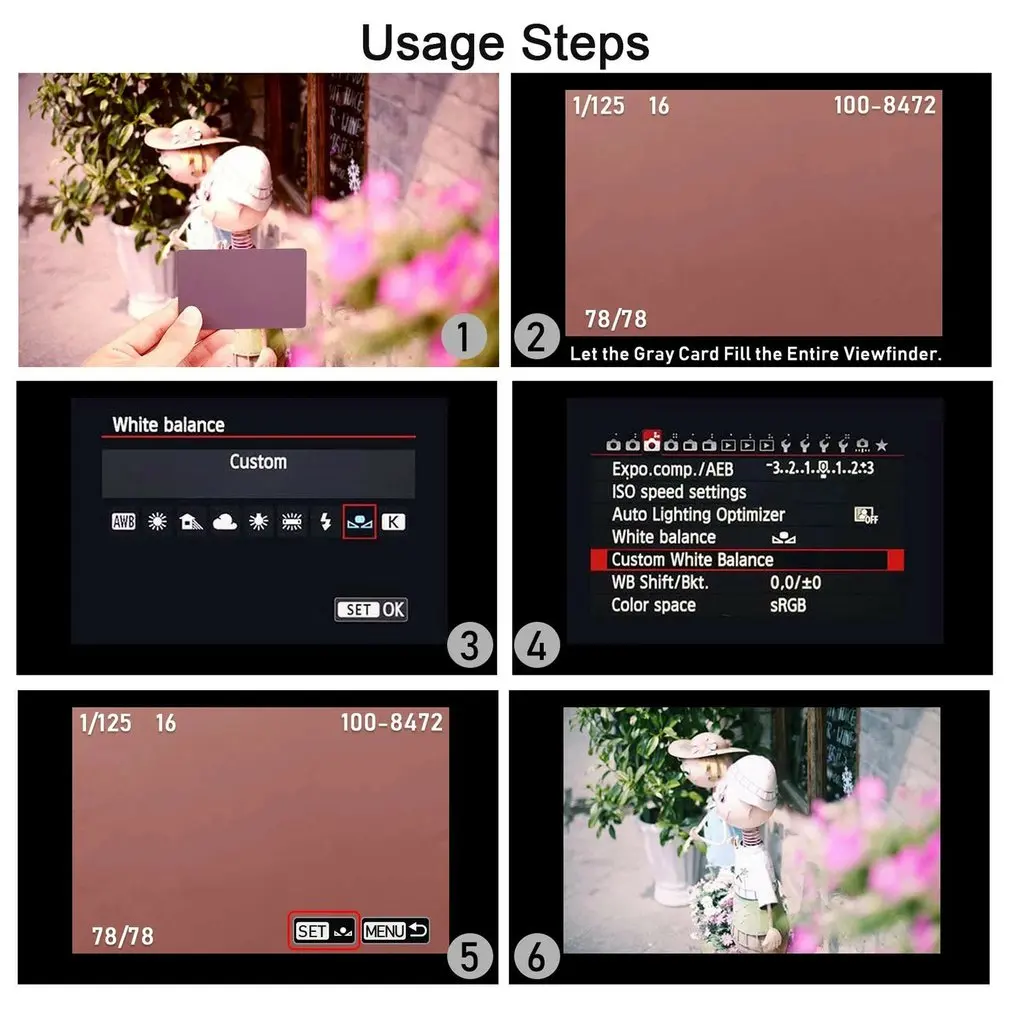 2in1 Grey White Balance Card 12'' 30CM 18% White Balance Card Mini Gray Card Photographic Calibration Camera Checker DSLR Photo