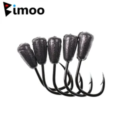 Bimoo 20pcs 1g 0.7g 0.5g 0.3g Ice Jig Fishing Exposed Jig Head Weight Hooks Winter Jigging Fishing Lure Bait Hook Fishing Tackle