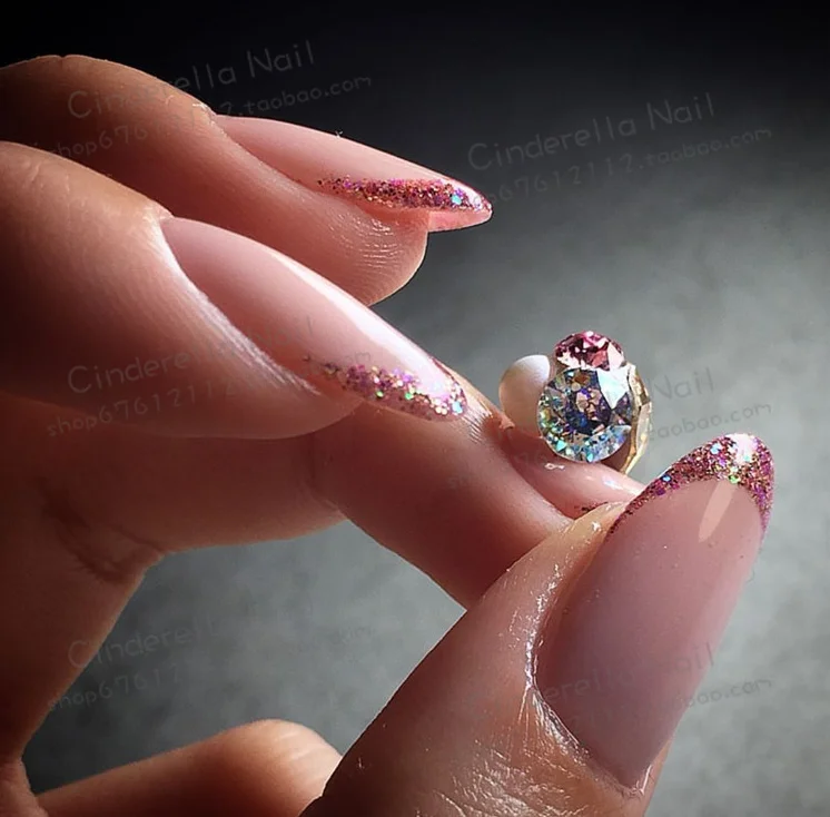 AllSize SS1-47 AB cristallo ceco Nail Art Strass cono trasparente rotondo appuntito indietro vetro Strass pietra creazione di gioielli