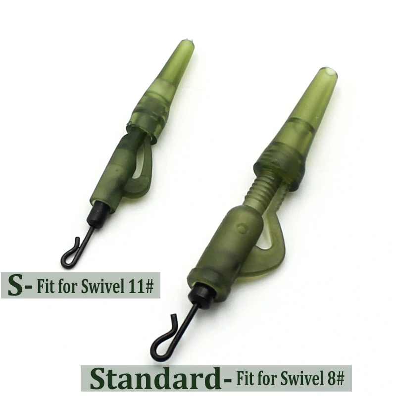 20 قطعة صيد سمك الشبوط معالجة صغيرة سلامة الرصاص مجموعة مشابك قطب المفاجئة موصل الكارب معدات صيد الأسماك معالجة الملحقات الذيل المطاط