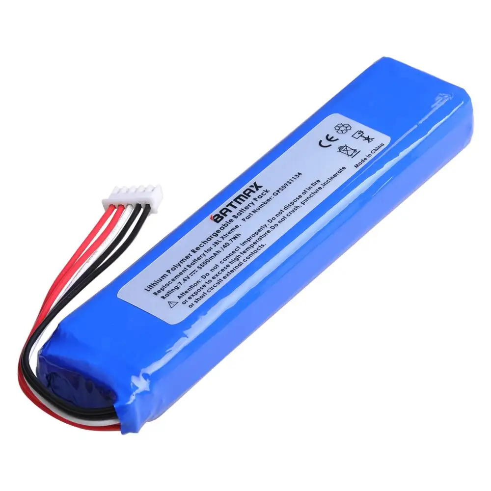 7.4V 5500mAh Battery GSP0931134 for JBL XTREME Xtreme 1 Bluetooth Speakers