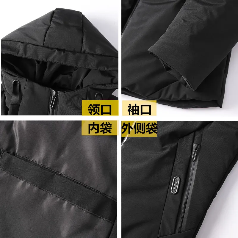 남성 Thicken Winter Jackets Coats New 2021 캐주얼 후드 패션 겨울 따뜻한 코튼 코트 남성 아우터 Warm Slim fit Down Parkas