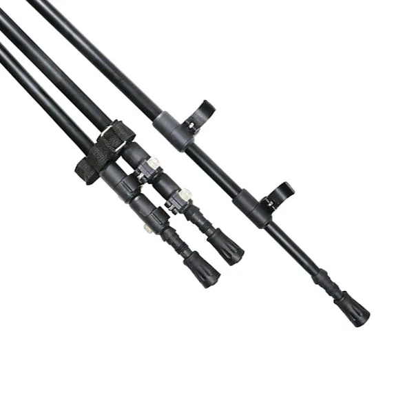 Lightweight Aluminum Alloy Shooting Tripod Pod With V Shaped Rotating Yoke Telescopic Shooting Stick Hunting Stick