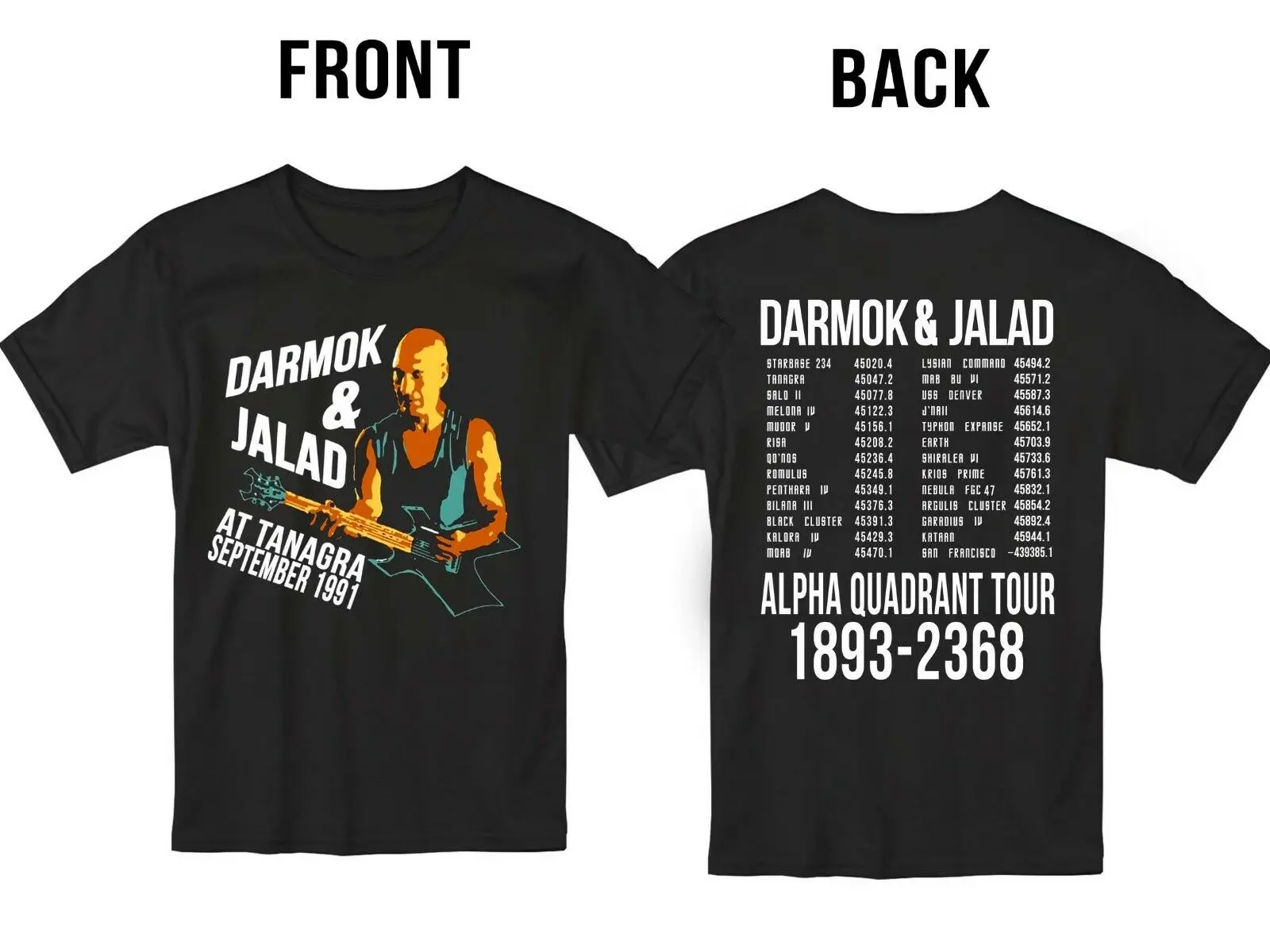 New Darmok and Jalad At Tanagra T Shirt Funny Parody Front Back Fashion Men's Tops Cool O Neck T-Shirt Graphic