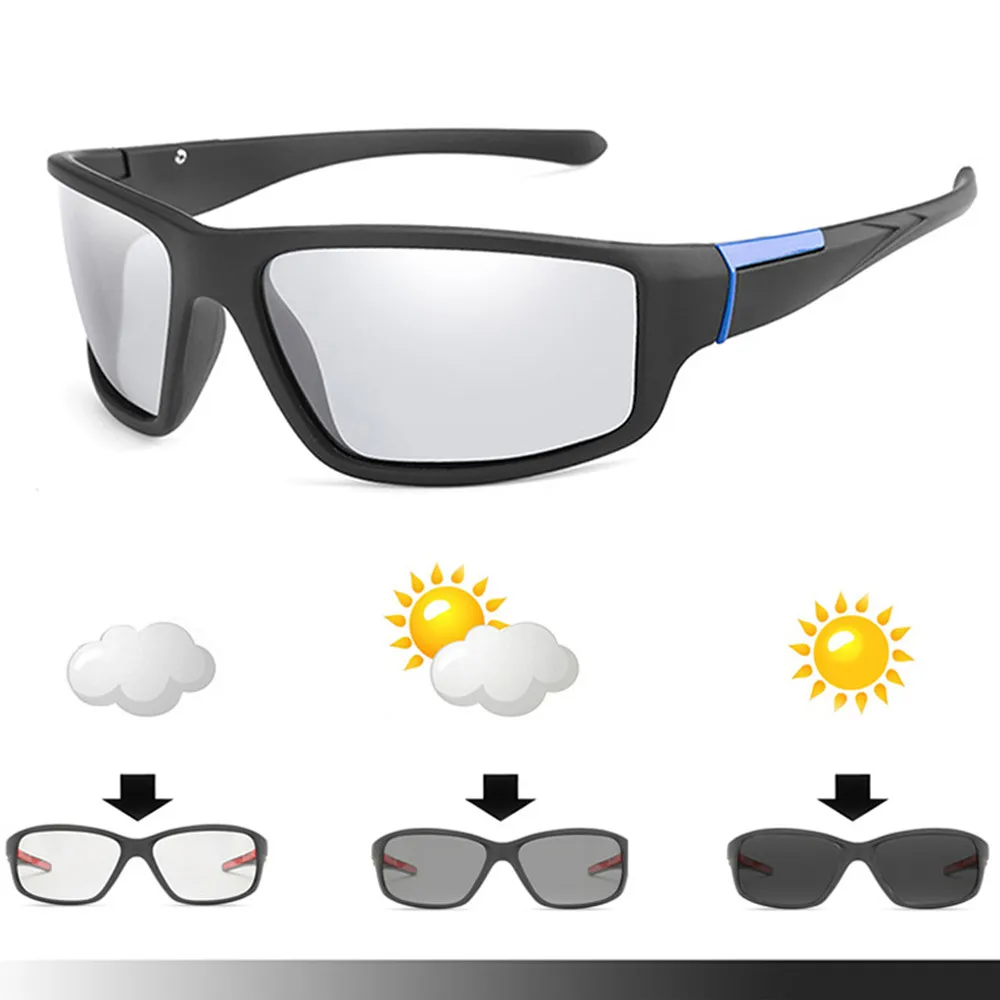 AIELBRO-gafas de sol fotocromáticas para ciclismo, lentes deportivas para hombre