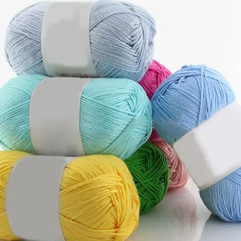 50g Bamboo Cotton Knitted babycare Milk Lot New Scarf Knitting Crochet DIY Hand Woven Knitted Soft and Smooth Natural Fabric