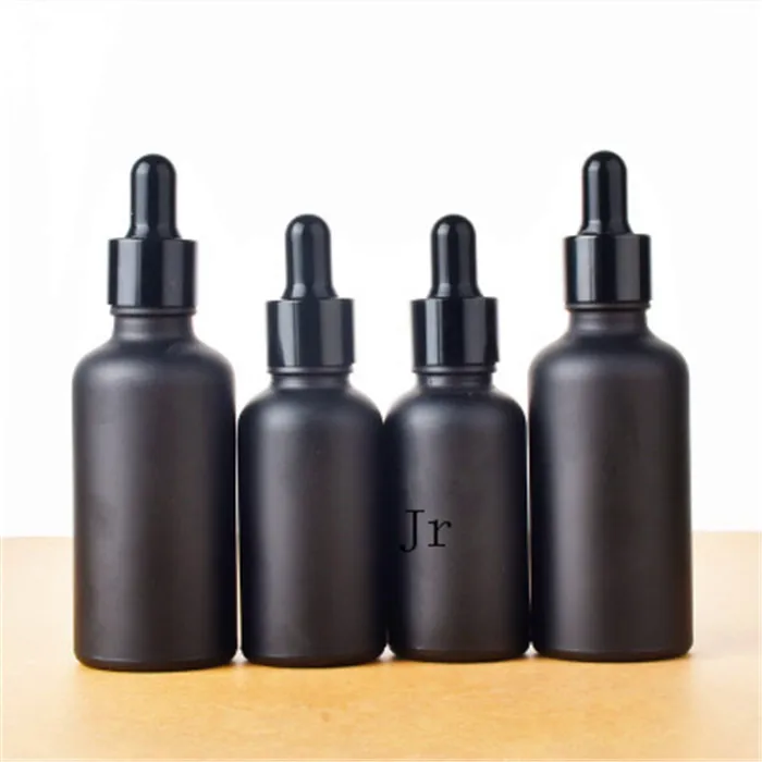 12 Pc 100 Ml 50 Ml 30 Ml 20 Ml 15 Ml 10 Ml 5 Ml Gelo di Vetro Nero Essenziale contagocce Bottiglia di Olio Essenziale di Goccia Fiale Contenitori Cosmetici