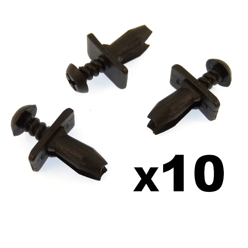 10x For Ford Plastic Scrivet Trim Clips- Wheel Arch, For older models- Capri Sierra