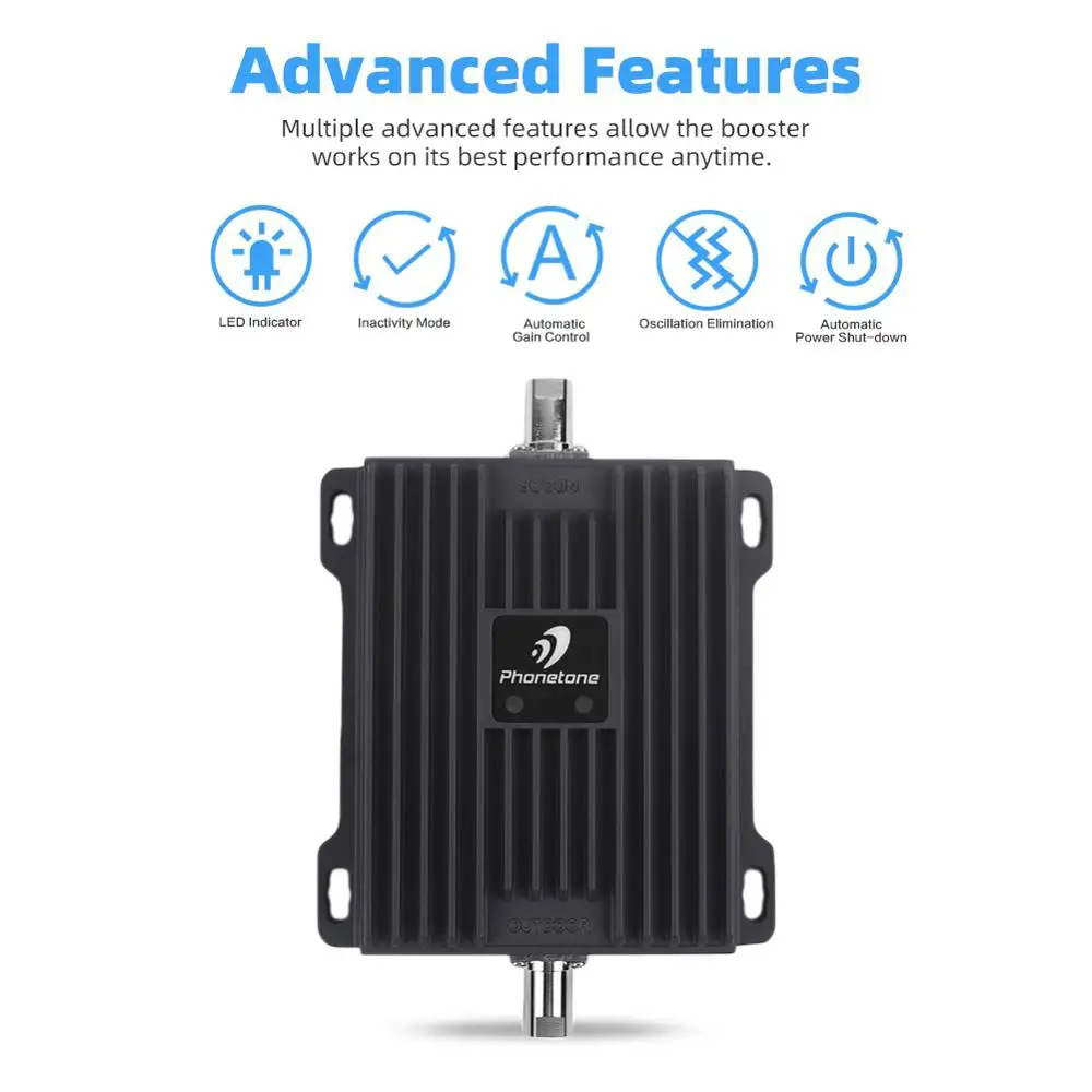 3G 4G LTE Cell Phone Signal Booster Amplifier 800/2600MHz Band 20/7 Mobile Repeater for Car Truck Boat Boost Voice Data