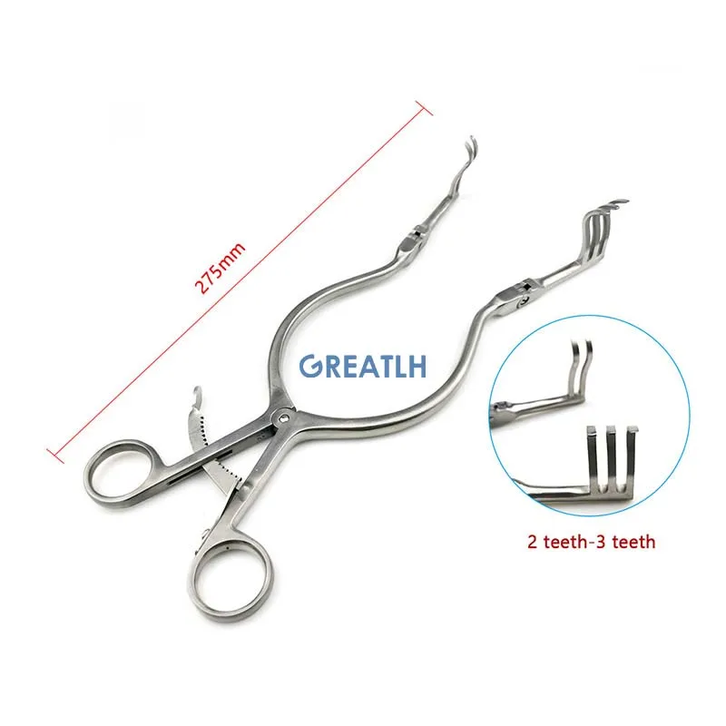 Imagem -05 - Weitlaner Retrator de Retrator Auto Retenente Instrumentos Cirúrgicos Veterinários Aço Inoxidável