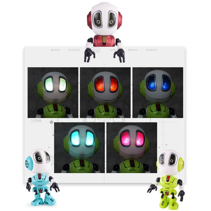 Brinquedos interativos para crianças, brinquedos eletrônicos com led, olhos, controle por toque, brinquedos robô, para meninos meninas