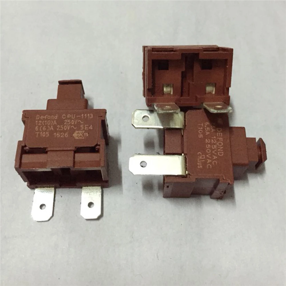 1 قطعة CPU-1113 مفتاح التبديل استبدال 2 دبوس 6.5A 250VAC الذاتي قفل الطاقة على إيقاف التبديل دفع زر طقم تصليح