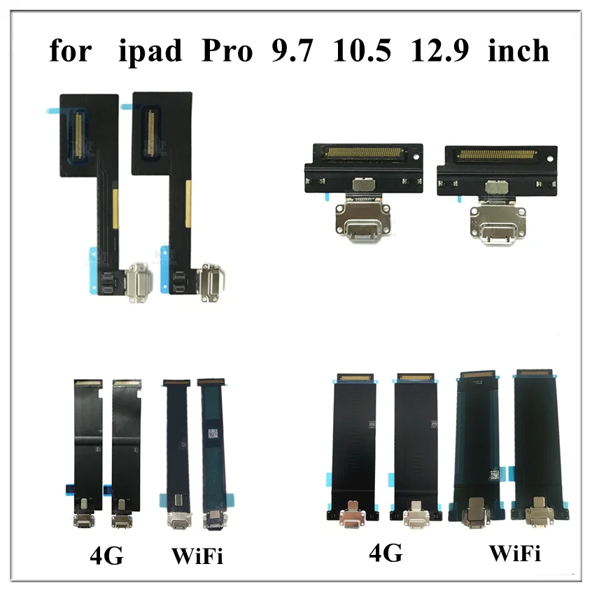 5Pcs USB Charger Charging Port Dock Connector Flex Cable Ribbon Replacement For iPad Pro 9.7 10.5 12.9'' inch 1st 2nd 2015 2017