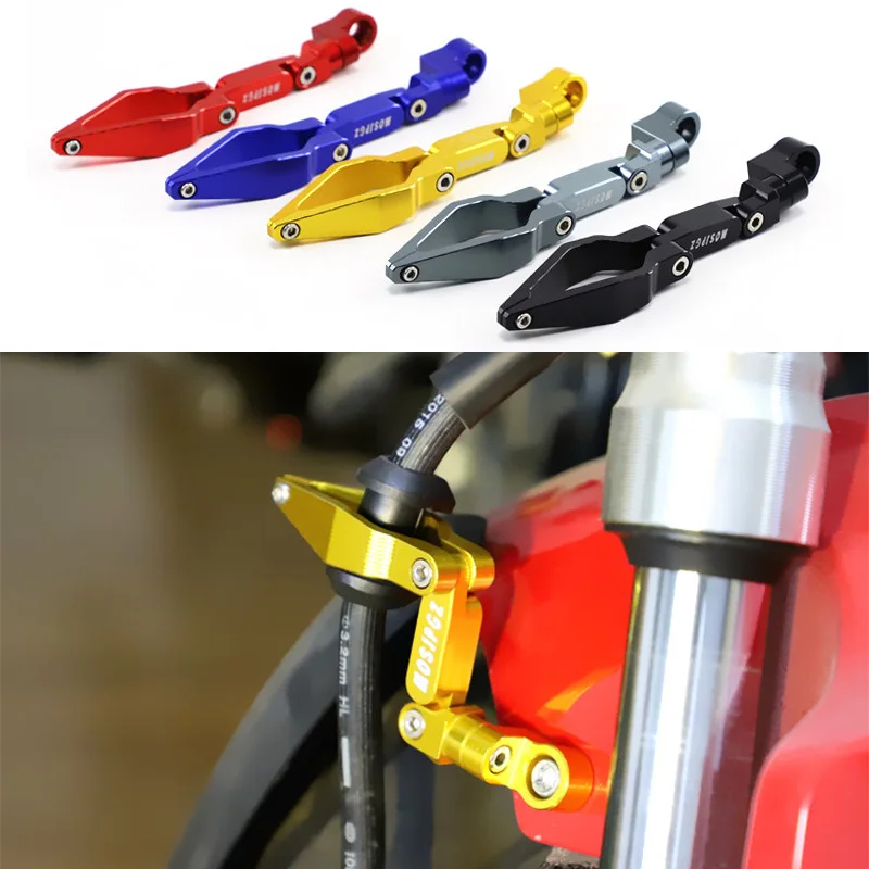 Motorcycle CNC Hose Tube Line Clamps Clip Brake Line Clamp front caliper bracket For HONDA Grom MSX125 MSX 125 2013 2014 2015