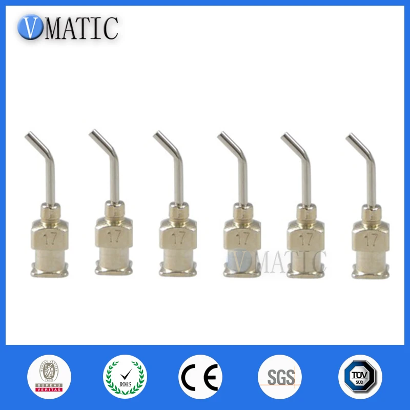 Gratis Verzending 12Pcs 17G 45 Graden Gebogen Rvs Doseernaald 1/2 Inch