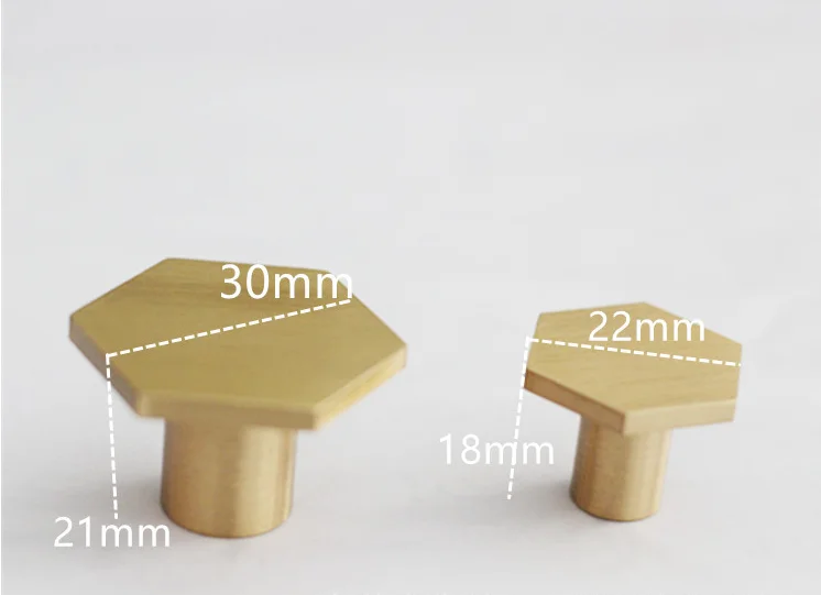 Gold Antique Brass Hexagon Knobs Cabinet Knob Handle Dresser Knobs Drawer Pulls Kitchen Furniture Hardware Wall Hooks