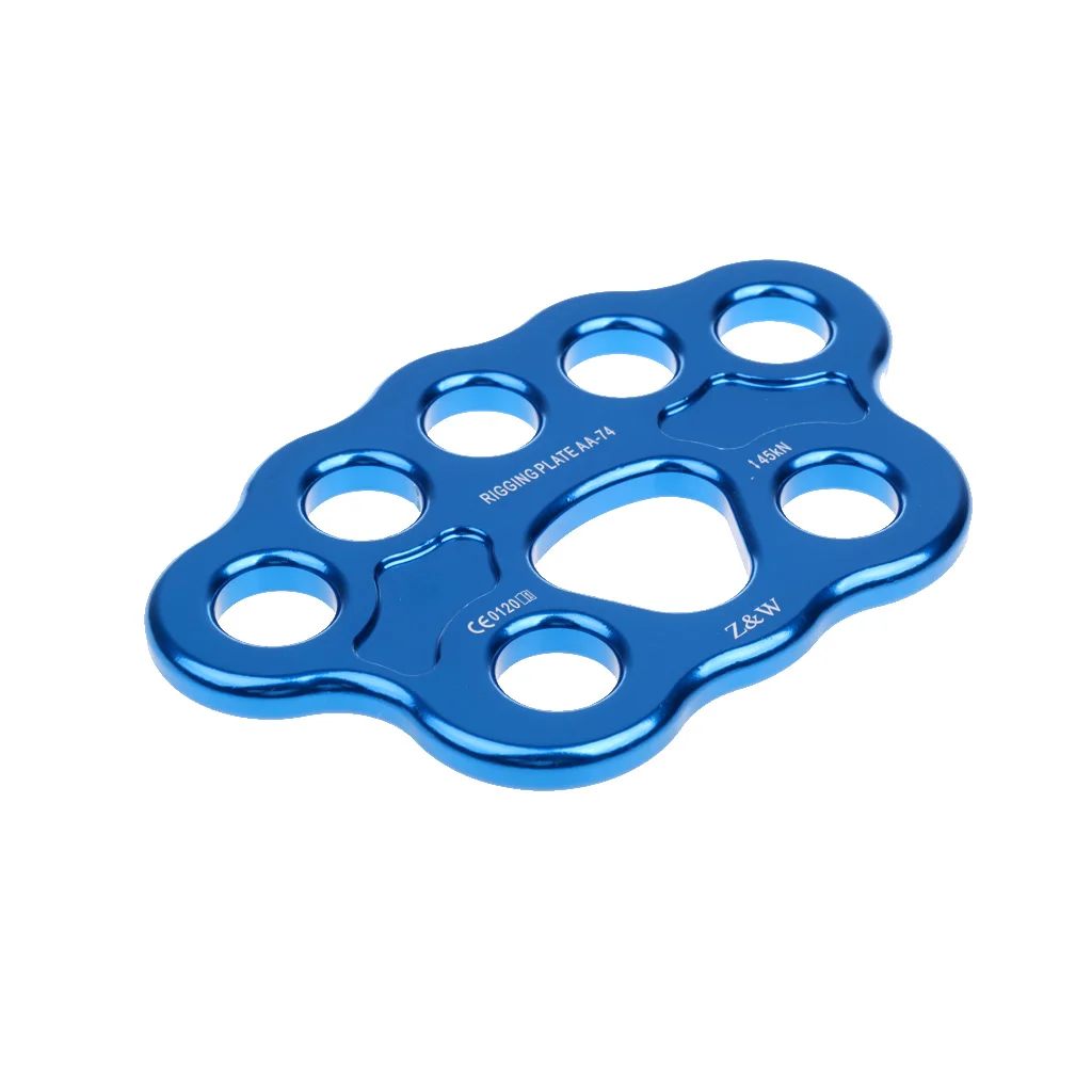 45KN Paw Rigging Plate Climbing Rigging Plate with Multiple Anchor Holes for Caving Climbing Rescue Rock Climbing