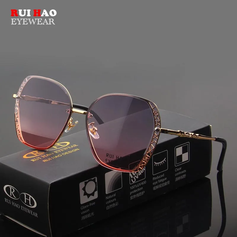 

Rui Hao Eyewear Fashion Sunglasses Women Rimless Design Sun Glasses Women Leisure Shopping Eyeglasses