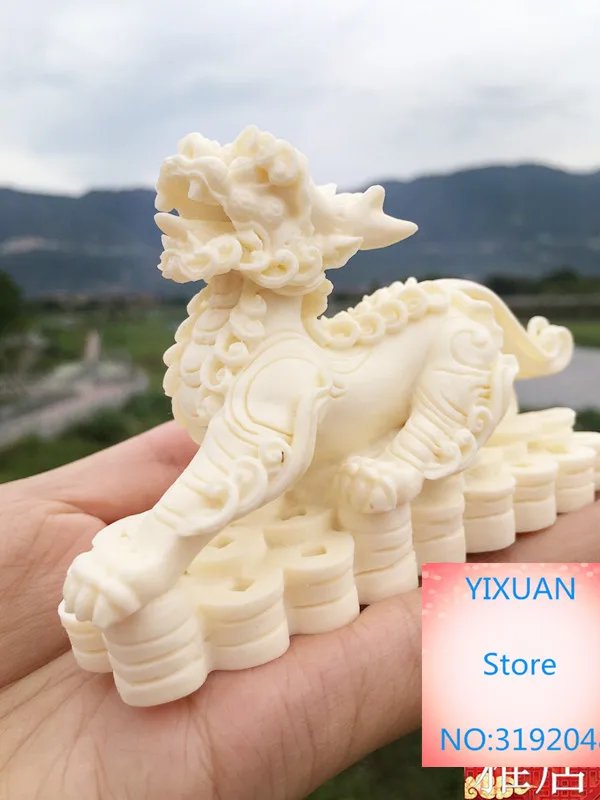 

Аксессуары для дома Kirin с изображением фруктов слоновой кости, украшение на руль автомобиля, украшение для чайного питомца, Подарочная коробка ручной работы