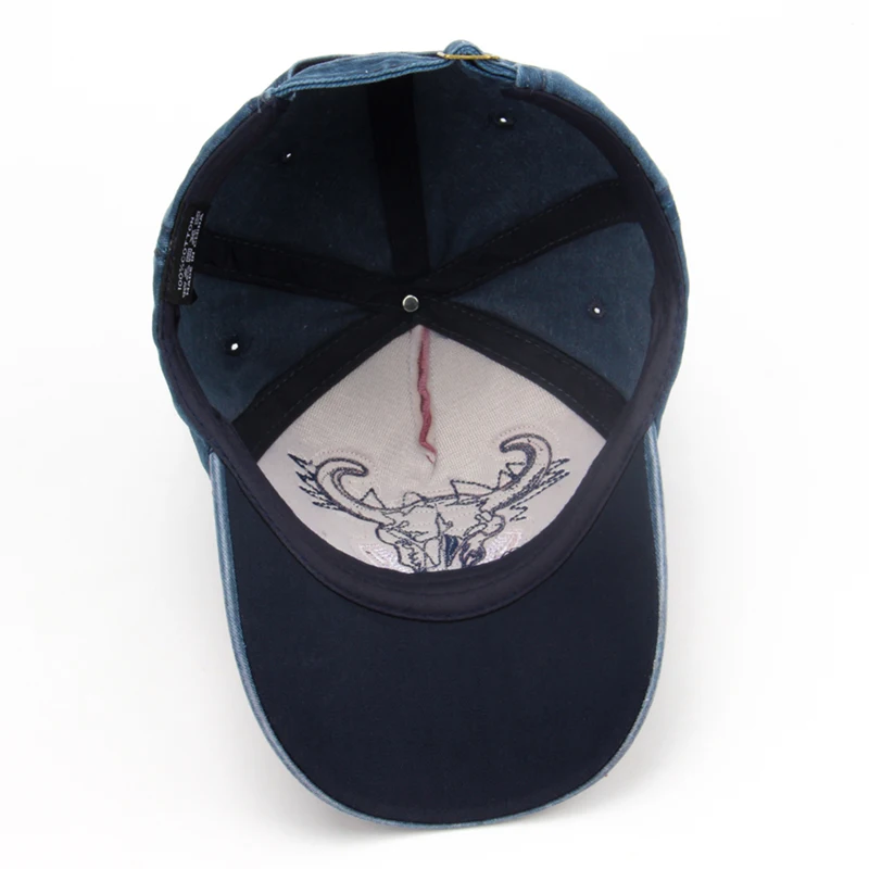 CNTANG-gorra de béisbol con bordado de cabeza de toro para hombre y mujer, gorro de béisbol con bordado de cabeza de Toro, Snapback de algodón