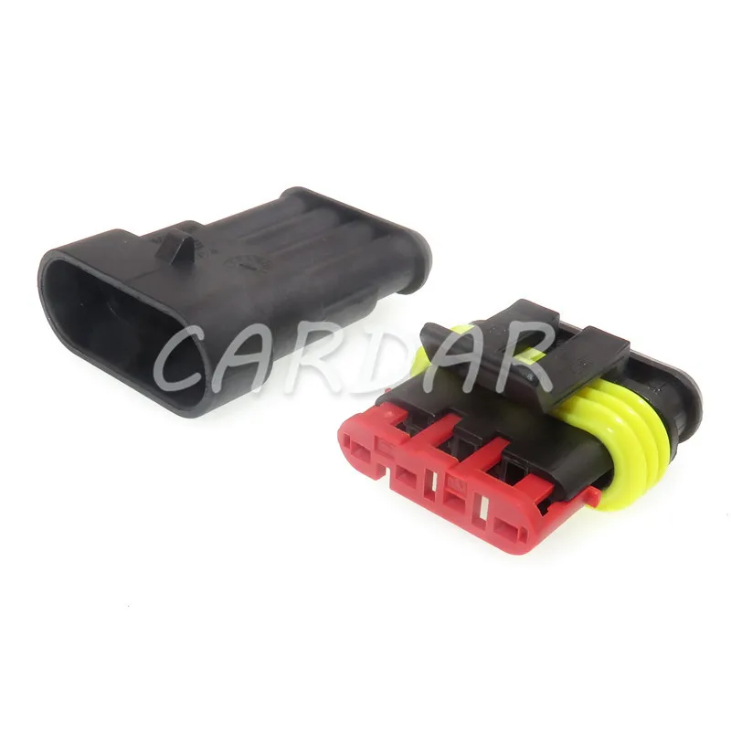 1 Set 4 Pin 282106-1 282088-1 Superseal Automotive Connector Electric Connectors And Sealed Waterproof Auto Socket AC Assembly