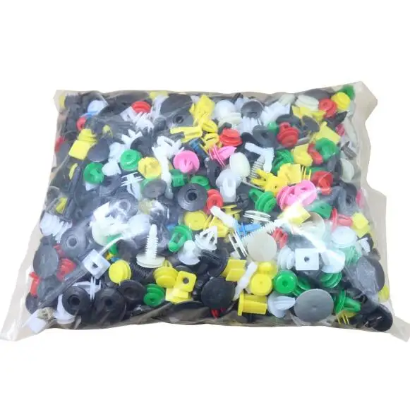 1000pcs/lot Universal Mixed Plastic Snap Joint Clip Rivet Door Buckle Fixings for Most Cars