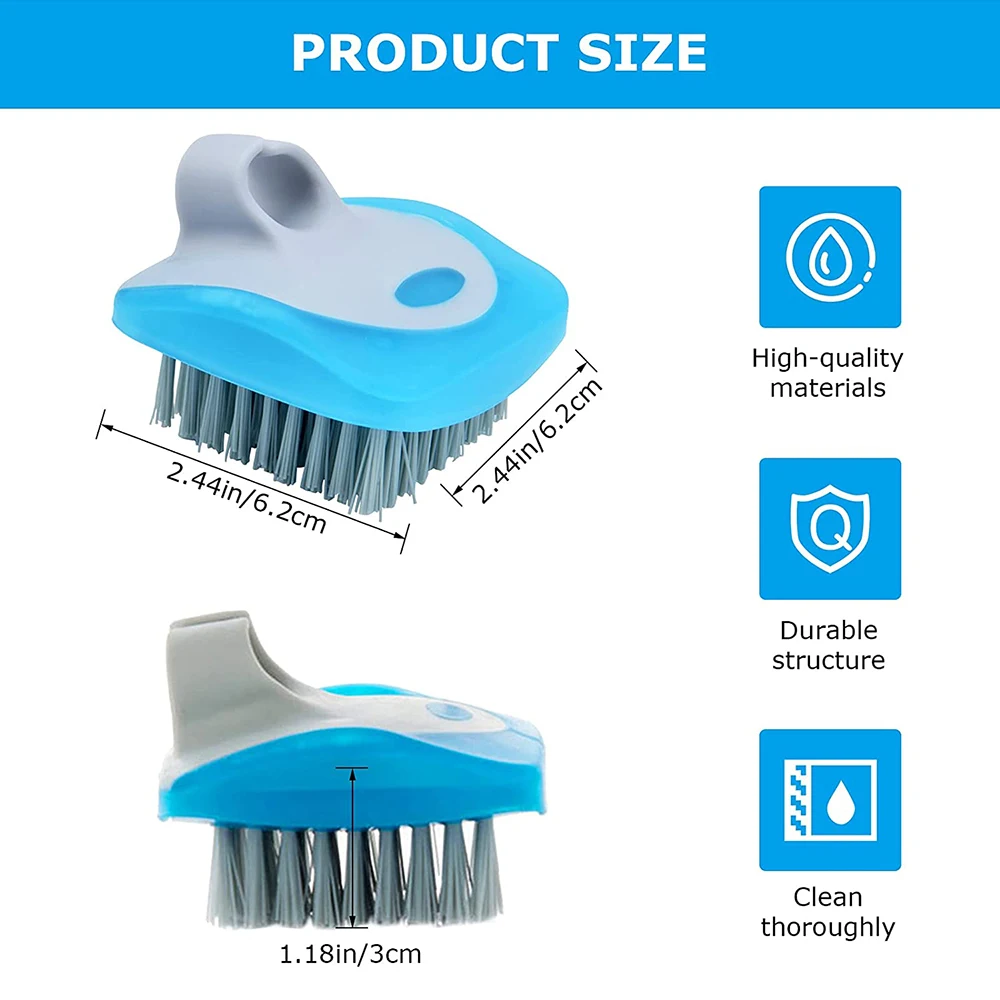 Vegetable Brush Scrubber for Food, Mushroom Brush, Fruit and Veggie Brush Scrubber with Ring, Vegetable Cleaning Brush